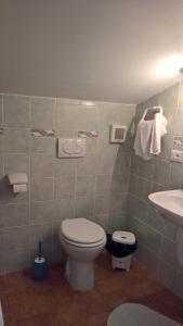 uma casa de banho com um WC e um lavatório em Il Nido Del Cuculo em Carrara