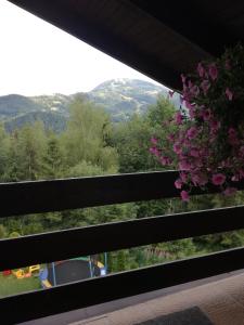 シュチルクにあるWilla Na Górceの山の景色を望む窓