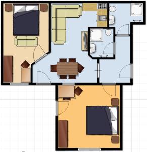 Plan piętra w obiekcie Hotel Garni Försterheim