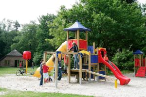 un gruppo di bambini che giocano in un parco giochi di Molecaten Park De Leemkule a Hattem