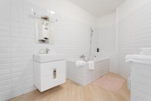 Koupelna v ubytování Apartment house in Vienna + 37 fotografií
