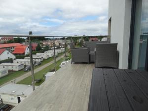 Balkón alebo terasa v ubytovaní Apartament z widokiem na morze - Apartament Turkusowy