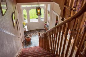 an overhead view of a staircase in a house at Garrane House in Croom