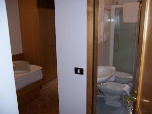 Koupelna v ubytování Alpen Hotel Rabbi + 37 fotografií