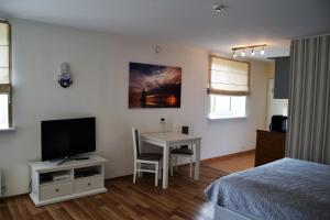 TV a/nebo společenská místnost v ubytování Saare Apartments