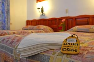 Postel nebo postele na pokoji v ubytování Hotel San Luis