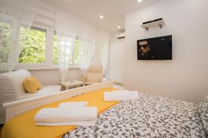 Televízia a/alebo spoločenská miestnosť v ubytovaní Apartment Spartion