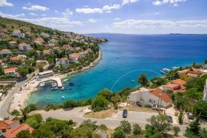 an aerial view of a town and a body of water at Holiday home Duje in Trogir