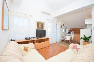 Televízia a/alebo spoločenská miestnosť v ubytovaní Apartments Brankaa