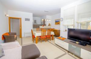 TV a/nebo společenská místnost v ubytování Apartments Ksenija