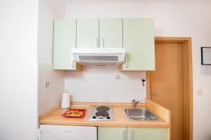 Kuchyň nebo kuchyňský kout v ubytování Apartments Ksenija