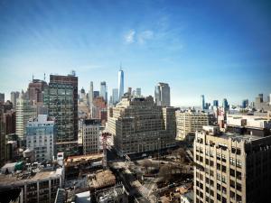 Nespecifikovaný výhled na destinaci New York nebo výhled na město při pohledu z hotelu