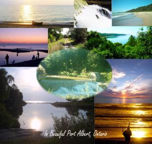 a collage of photos of the beach and the ocean at Port Albert Inn and Cottages in Port Albert