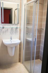 Koupelna v ubytování Hotel Best