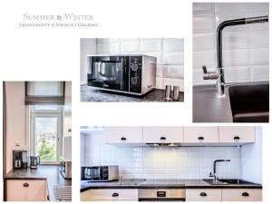 Kuchyňa alebo kuchynka v ubytovaní Family Luxury Wonder Heaven Apartment, 50m to M Cassino, first with 3 badrooms&studio, second with 2 badrooms&studio, parking w cenie