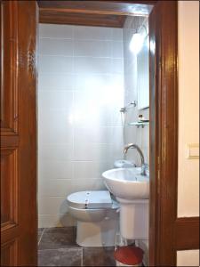 a bathroom with a toilet and a sink at Cakiroglu Konak in Safranbolu