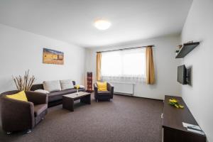 TV a/nebo společenská místnost v ubytování Hotel Na Farmě Choťovice