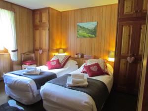 Postel nebo postele na pokoji v ubytování Hotel Lysjoch
