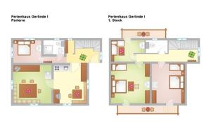 Plán poschodí v ubytovaní Ferienhaus Gerlinde II