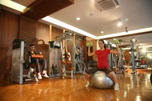 Fitness centrum a/nebo fitness zařízení v ubytování Hotel Aleksandar