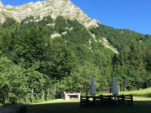 Vue générale sur la montagne ou vue sur la montagne depuis l'appartement