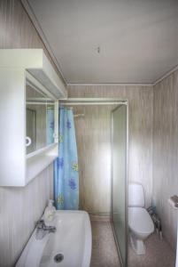 Koupelna v ubytování Getberget Hostel