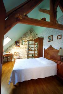 Postel nebo postele na pokoji v ubytování Gîte/Guest House close to the Mont Saint Michel