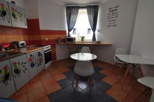 Kuchyň nebo kuchyňský kout v ubytování Villa Kabbalah