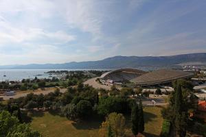 an aerial view of a building with a stadium at Apartment Marko 1 in Split