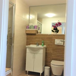 Koupelna v ubytování Apartments Marjan