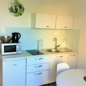 Kuchyň nebo kuchyňský kout v ubytování Apartments Marjan