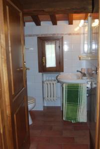 a bathroom with a sink and a toilet at Ca' Faggiolo in Lamporecchio