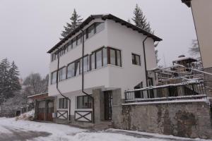 ブシュテニにあるCasa Dobreの雪の白家