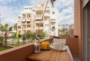 A balcony or terrace at Halepa Apartments