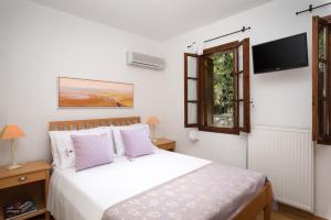 Postel nebo postele na pokoji v ubytování Koukounari luxury villa