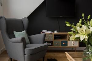 Część wypoczynkowa w obiekcie Apartament Portowy Zakątek