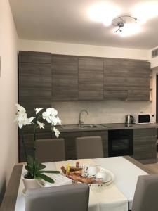 Kuchyň nebo kuchyňský kout v ubytování Orchidea Apartment + 19 fotografií