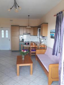 Kuchyň nebo kuchyňský kout v ubytování Stelios Apartments
