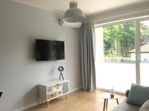 Telewizja i/lub zestaw kina domowego w obiekcie Apartament Słoneczny Dwie Sosny