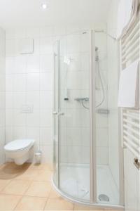 A bathroom at Hotel Silbertal