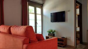 TV a/nebo společenská místnost v ubytování Apartamentos La Huertona