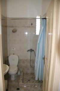 ギシオにあるAggelikoのバスルーム(シャワー、トイレ、洗面台付)