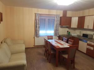 Kuchyň nebo kuchyňský kout v ubytování Dzsigoló Apartment