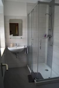 Bathroom sa Gästehaus am Steinwald
