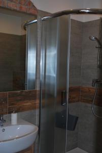 Ένα μπάνιο στο Apartamenty Lawenda