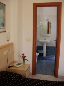 Koupelna v ubytování Hotel Delle Mimose