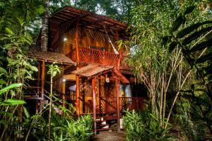 a tree house in the middle of a forest at Tierra de Sueños Lodge & Wellness Center in Puerto Viejo