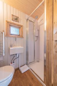 Baðherbergi á Craven Shepherd Huts