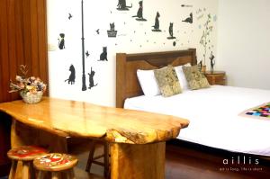 Letto o letti in una camera di Tainan Yi Home