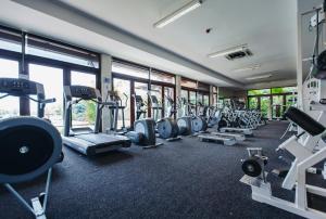Fitness centrum a/nebo fitness zařízení v ubytování Aquamarine